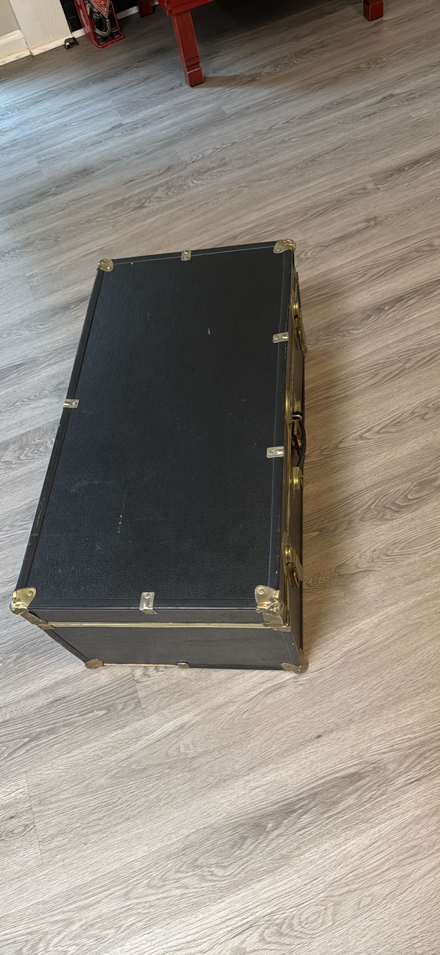 Black Antique Treasure Chest