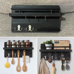 Wooden Organizer with Shelf  👉🏼NO hardware light scratches