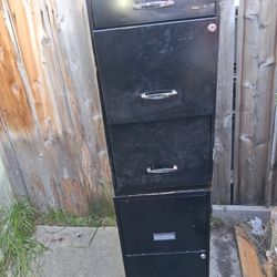 2 Small File Cabinets With Keys 