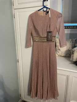 Mac Duggal Pleated A-Line Evening Gown
