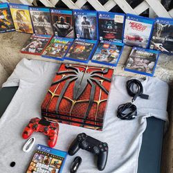 Any 2 Controller & 6 Games with Spider Man PS4 $360! Firm.. just 2020 PS4 Pro spider Man with Control $260! All work 100%