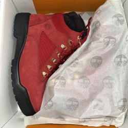 Timberland Field Boot 6 in L/F Boot Dark Red Nubuck size 10.5 mens