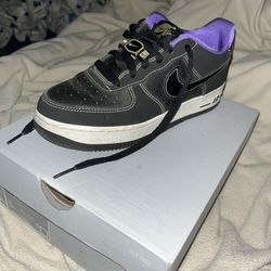 air force 1 lv8 (gs) black/black-iron grey-white noir/gris fer/blanc/noir