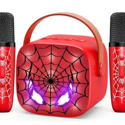 Mini Karaoke Machine Toys Gifts: Kids Toys Birthday Gifts for 4 5 6 7 8 9 Years Old Girl Boy LED Portable Bluetooth Speaker with 2 Wireless Microphone