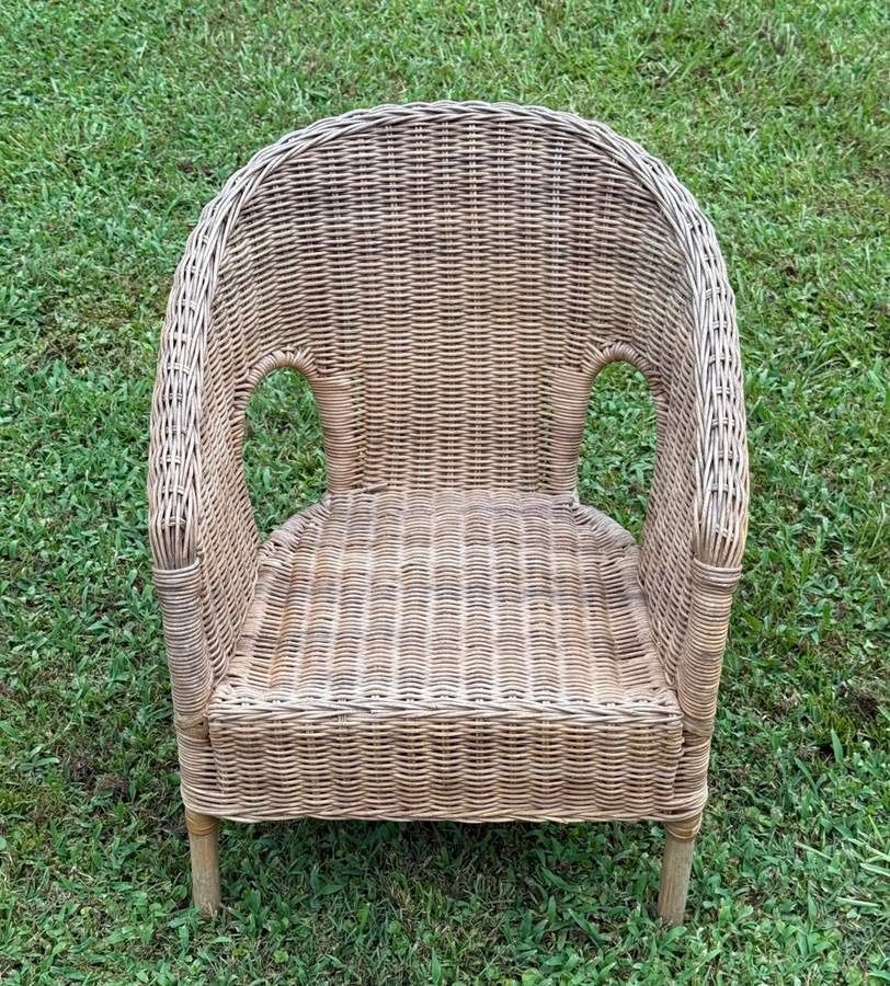 Kids Hand Woven Rattan Wicker Arm Chair