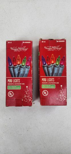 Happy Holidays Mini Lights 20ct Multi Color – 2 Boxes