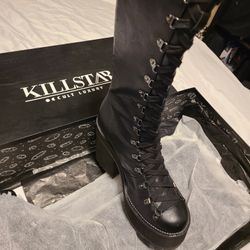 Killstar Gothic Boots Women's Size 10 Bloodletting Knee-high 