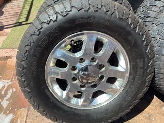 truck tire and rim set w spacer