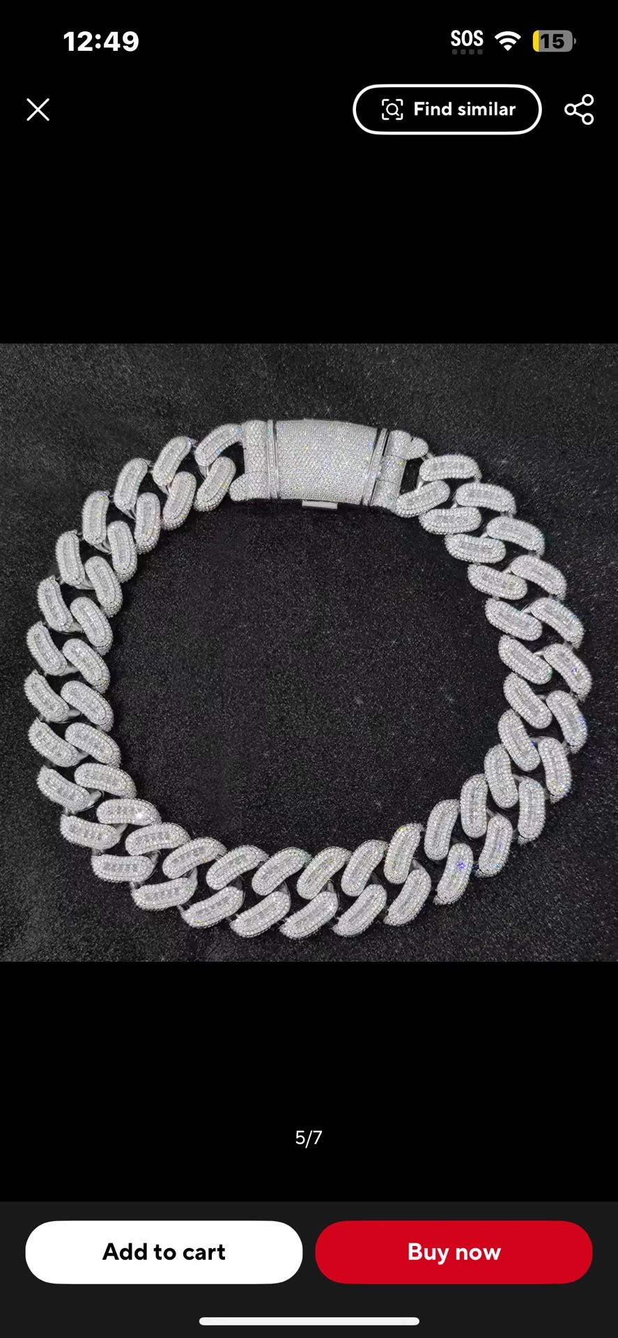 Cuban Link Iced Out CZ Vvs Simulate Stones