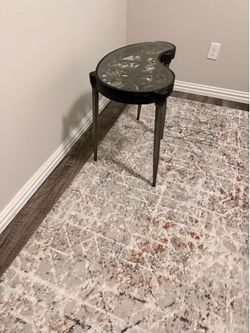 Metal and glass table