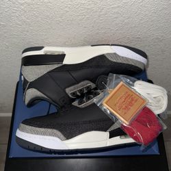 Jordan Air Jordan 3 Retro Levi's Black Denim IR0914-400 Men's Sneakers