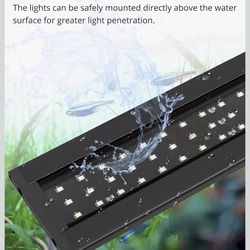 NICREW C10 Plants Freshwater LED Aquarium Light, Full Spectrum Fish Tank Light with LCD Timer, Color Temperature Adjustable, 48-60 in, 32 Watts