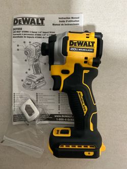 DEWALT. 20V MAX ATOMIC Lithium Ion Cordless Brushless 3-Speed 1/4” Impact Driver (Tool Only). DCF850B.
