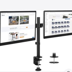 Full Motion Dual Monitor Desk Mount, Fits 32" Monitors