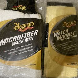 micro fiber wash mitt & drying towel