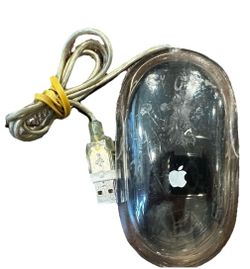 Vintage OEM Apple Pro Mouse Black & ClearWired USB Optical M5769