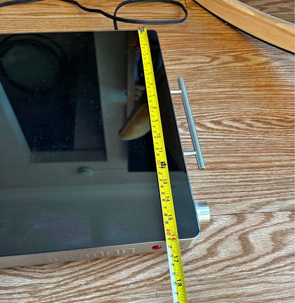 Chefman 21"x16" Electric Glass Top Warming Tray w/ Temperature Control, Stainless Steel