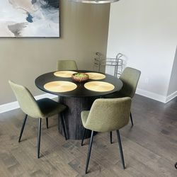 Dining Table With 4 Chairs - Full Set 
