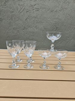 Vintage Etched Glasses