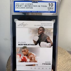 2022 Leaf Legends Exclusive Edition Mayweather / Mike Tyson  
