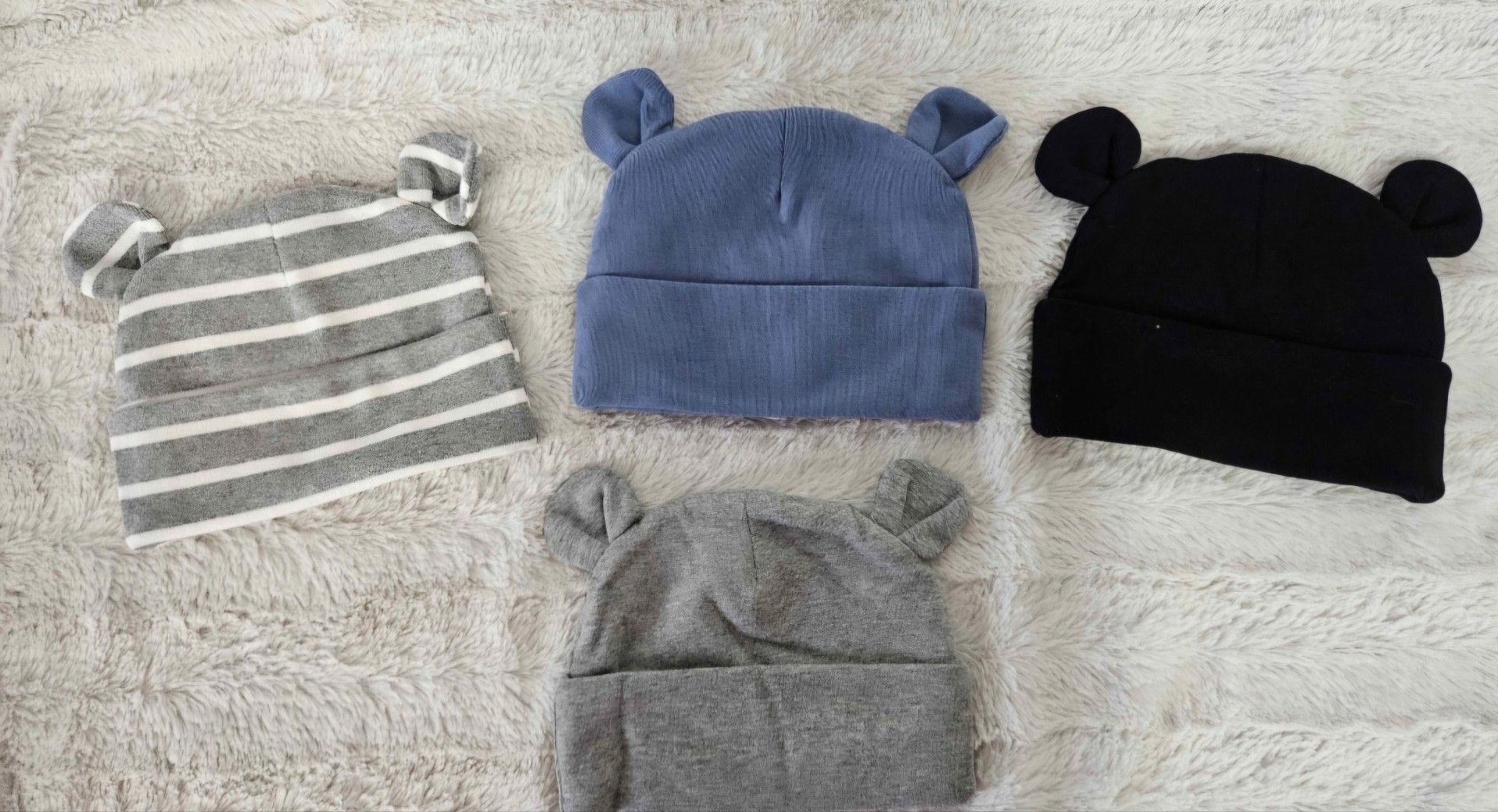 4 pack baby beanie