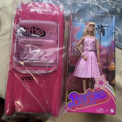 AMC Barbie Movie Corvette Car Popcorn Bucket & Exclusive Doll