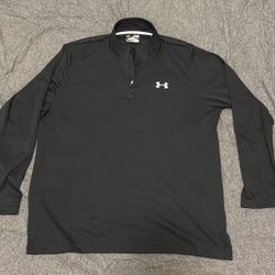 Under Armour HeatGear Men's XL Regular Black  1/4 Zip Golf Mock Neck Pullover