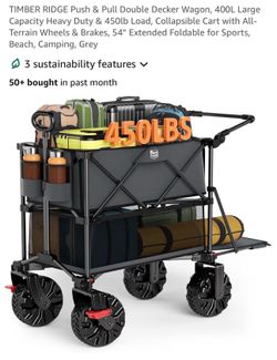 TIMBER RIDGE Push & Pull Double Decker Wagon