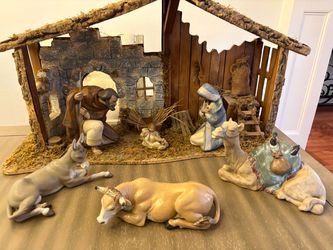 7-Piece Lladró Gres Nativity Set