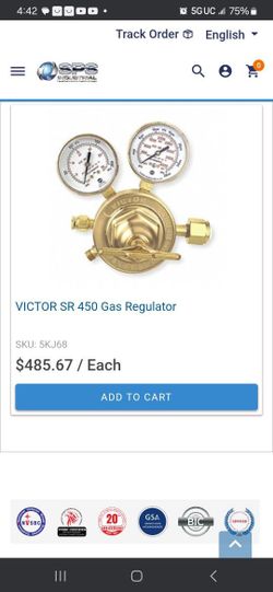 Victor Brand Brand New Oxygen/Acetylene Regulators Gauges