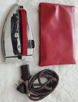Vintage Retro Travel Iron from 1950's -- in working condition