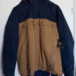 Swiss+Tech Midweight Jacket Mens Full Zip Water Resistant Medium • Copper Penny