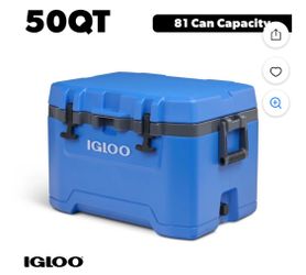 Igloo 50 QT Overland Fridge Cooler, Blue
