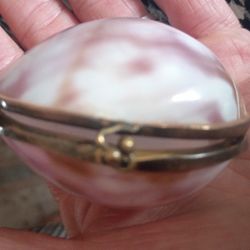 Vintage Cowrie Shell Trinket Box
