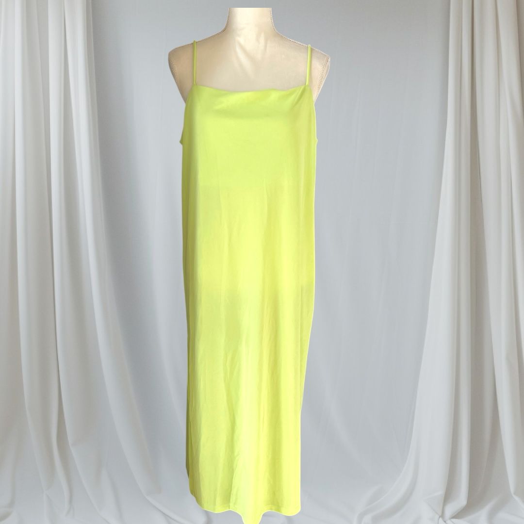 NWT 🌟 Elegant Lime Slip Dress by H&M 💚 L