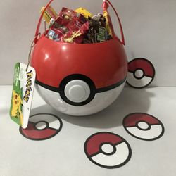 Halloween Pokemon Pokeball Costume Trick OR Treat Pail