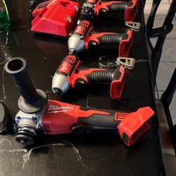 milwaukee m18 grinder,impact,impact wrench and drill