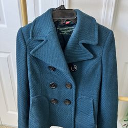 Esprit Blue Double Breasted Coat Small