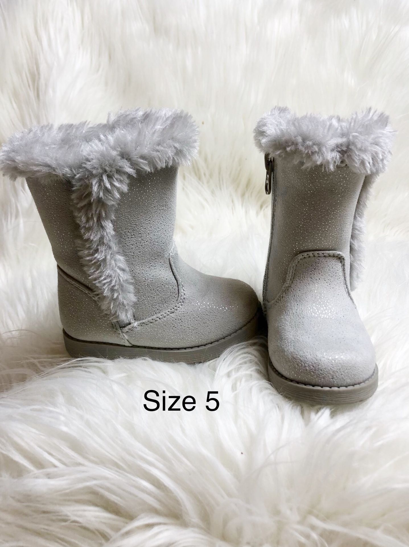Toddler girls grey boots