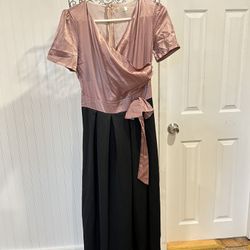 Dress Pink & black  Long Maxi Dress  Size M/L 