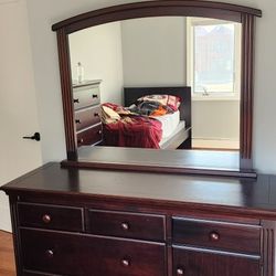 Two Dresser and Mirror Set (Espresso)