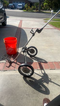 Vintage golf caddy cart bag boy
