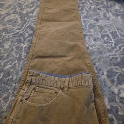 Men Khaki Cordory Llbean Pants 38x32 