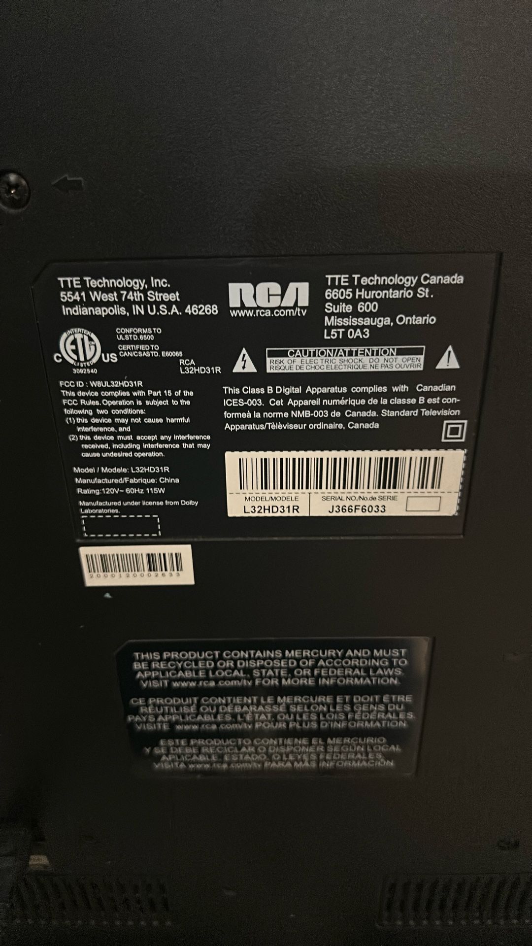 Rca 32 Inch Tv