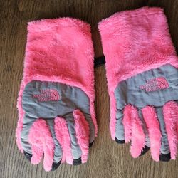 Girl's Large The North Face Pink Winter Ski Gloves