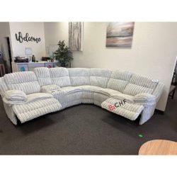 Manual Corduroy Reclining Sectional Sofa - Limited Time Offer 