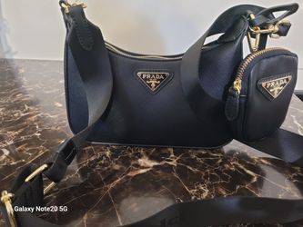 Prada Re-Edition Saffiano Leather Shoulder Bag WITH authentication Card