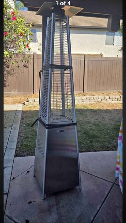 Hiland Floorstanding Natural gas Patio Heater with cover
