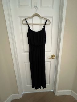 Kaileigh Wide Leg Spaghetti Strap Jumpsuit Navy Blue Small