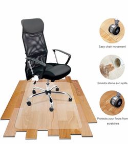 Office Chair Mat for Hardwood Floor 30 x 48'', Small Chair Mats Clear Easy Glide on Hard Floors, Rolling Chairs Mat Plastic Mats Under Desk Chairs, An
